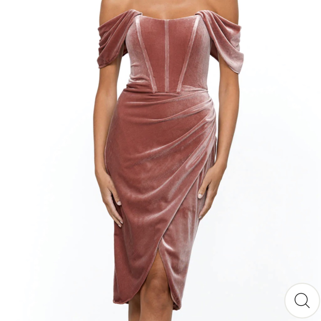 Nude Zoe Corset Midi Dress (Us 4/Au 8)